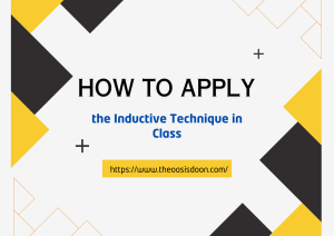 How to apply the Inductive Technique in Class